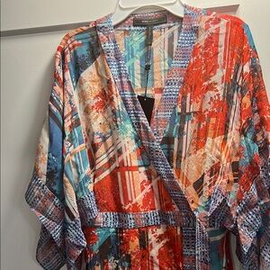 Colorful Abstract Kimono Robe